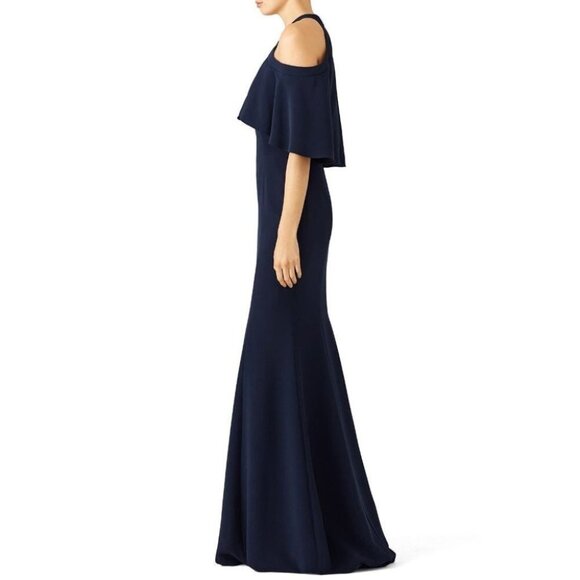 Carmen Marc Valvo Navy Blue Kayla Formal Gown $795 - Picture 5 of 10